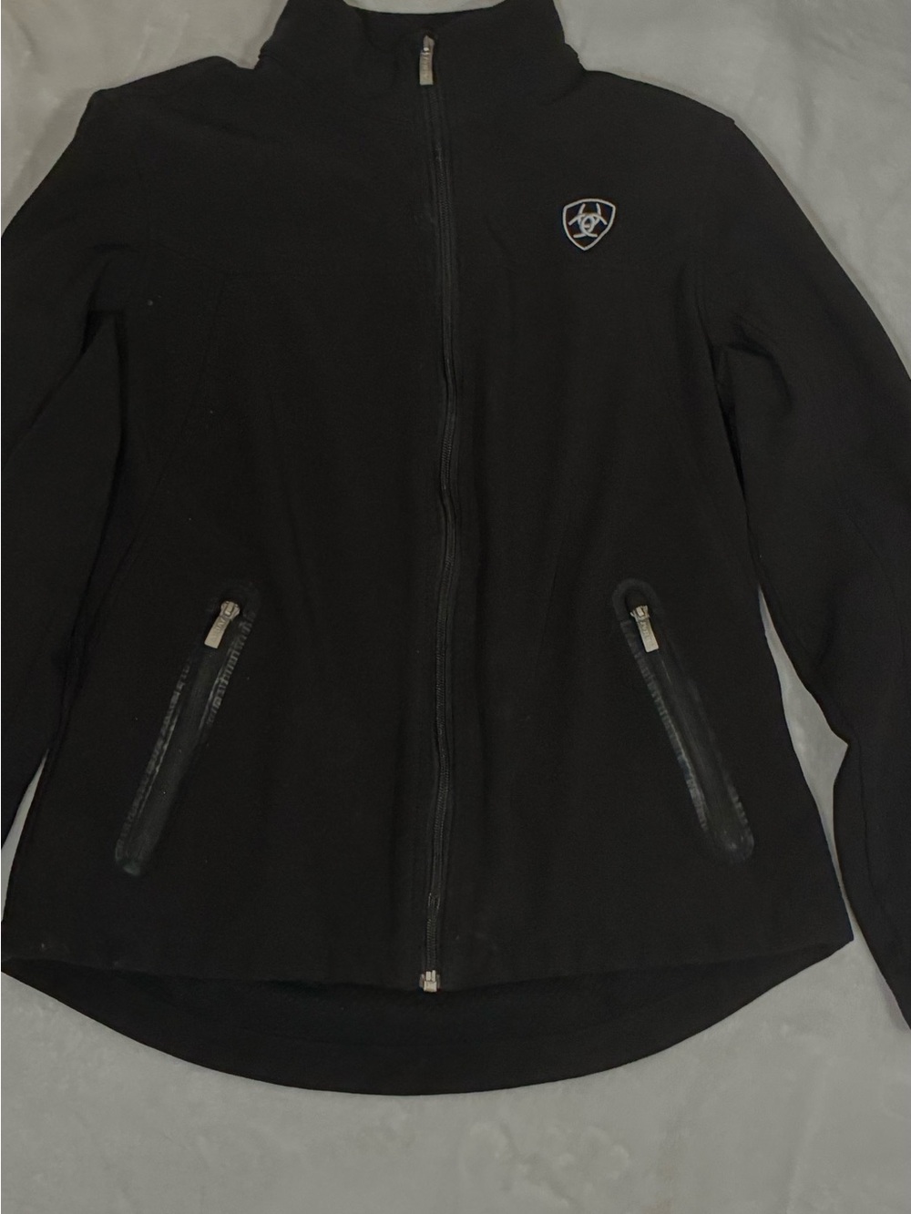 AriatTEK Black Softshell Zip-Up Jacket Women’s Large Western Riding - Picture 2 of 4